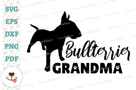 Bullterrier Grandma, Dog Grandma Svg Png