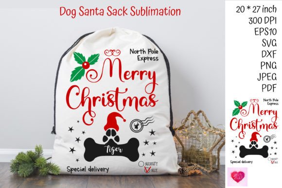 Christmas Sack Dog SVG Gift Idea