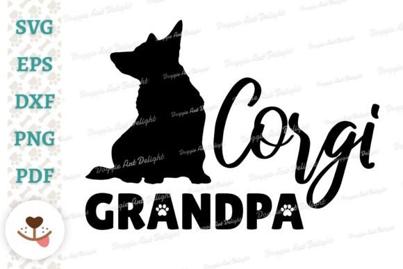 Corgi Grandpa Embroidery Design