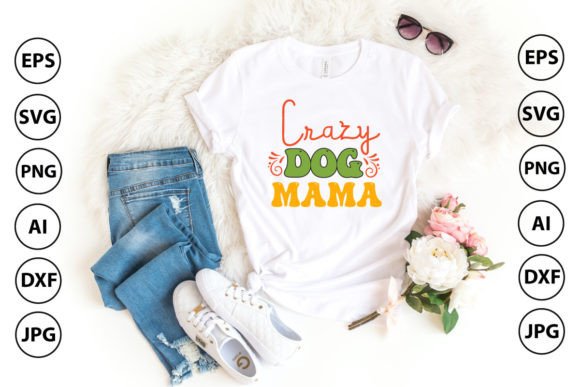 Crazy Dog Mama Retro SVG Design