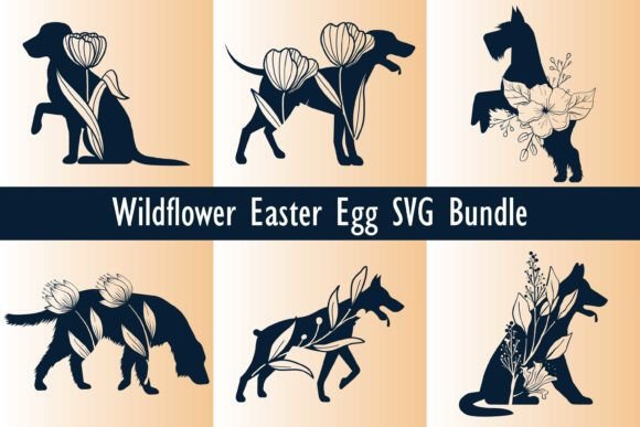 Cricut Easter Dog Wildflower SVG Bundle