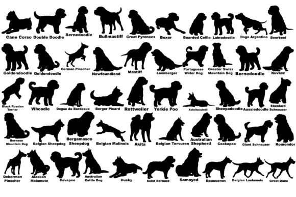 Embroidery Design Review: Dog Silhouette Breeds SVG