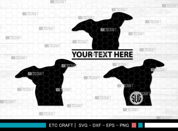 Greyhound Dog Monogram SVG