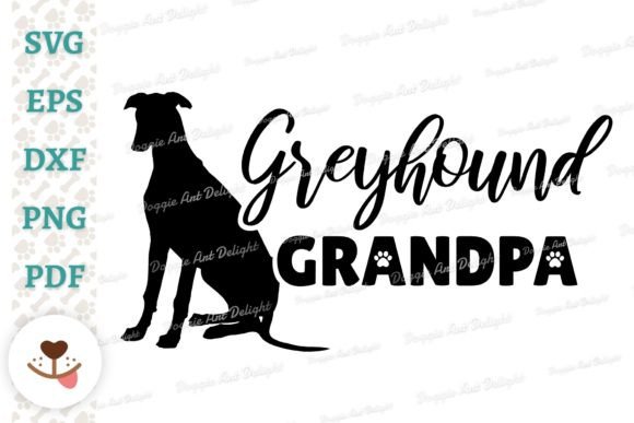 Greyhound Grandpa, Dog Grandpa Svg Png