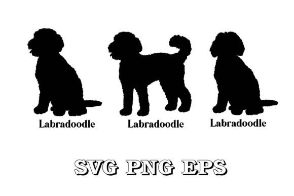 Labradoodle Dog Silhouette SVG