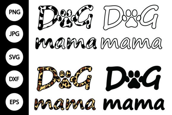 Leopard Dog Mama SVG