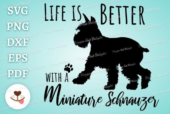Miniature Schnauzer Dog Lover Png Svg