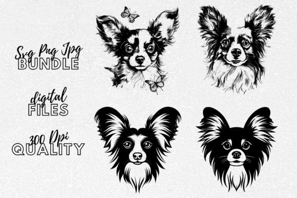 Papillon SVG - Papillon Dog Clipart