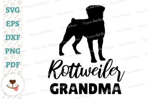 Rottweiler Grandma, Dog Grandma Svg Png