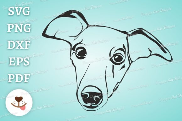 Whippet Dog Face Vector Svg Png Dxf