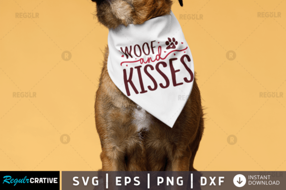 Woof and Kisses Svg Design